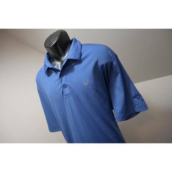 Callaway Golf Polo Shirt Opti Dri Striped Performance Athletic Shirt Mens Sz 2XL - Picture 1 of 9